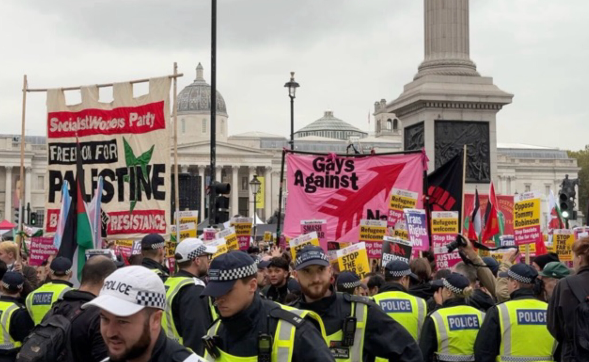A Tommy Robinson Protest in London